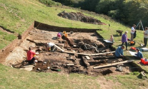 Excavation site, Exmoor Iron project