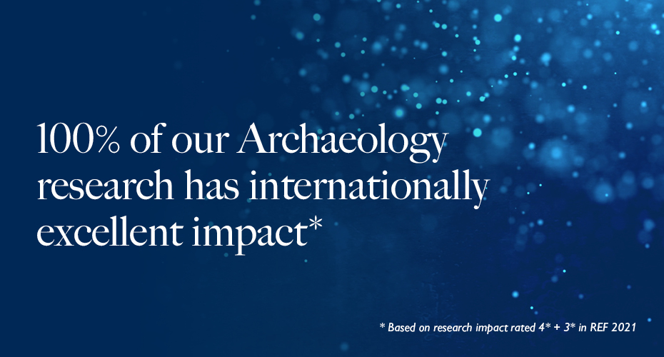100% of our Archaeology research has internationally excellent impact