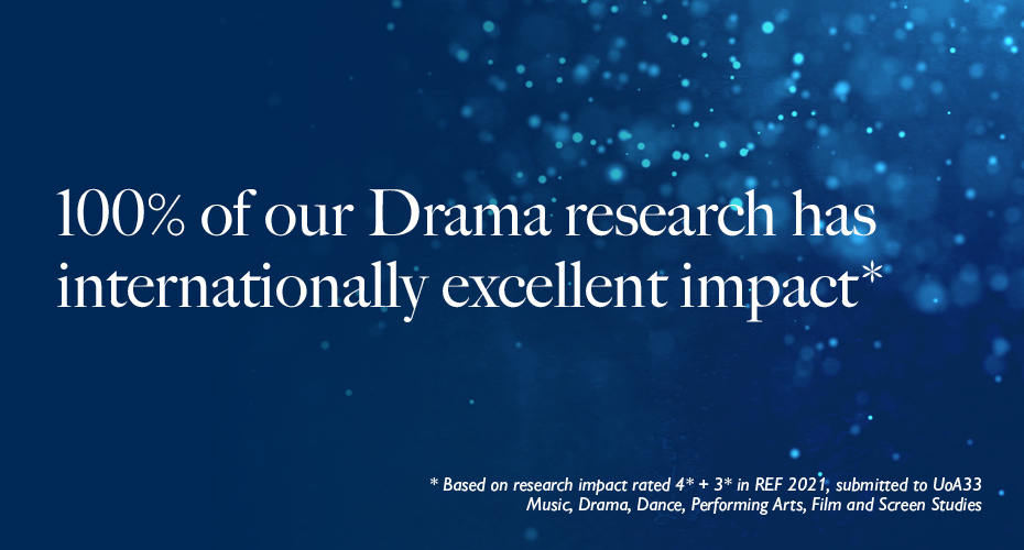 100% of our Drama research has internationally excellent impact
