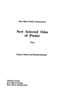 New Selected Odes of Pindar. Text (1991)<br /><a href='/classics/staff/dickey/'>Eleanor Dickey</a> and Richard Hamilton